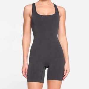 SKIMS Outdoor Mid Thigh Onesie  Ash